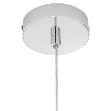 Bowl Shaped Pendant Light with Chrome Finish