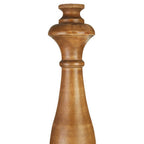 Candle Table Lamp with Wooden Round Base