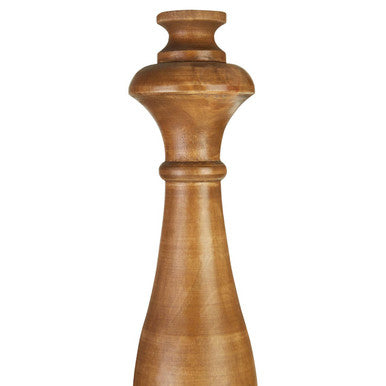 Candle Table Lamp with Wooden Round Base