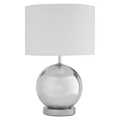 White Fabric Shade Bedside Lamp