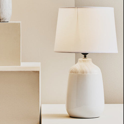 White Ceramic Bedside Table Lamp