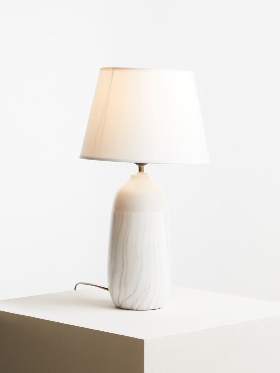 Stylish White Ceramic Bedside Lamp