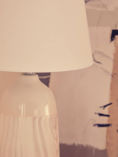 Stylish White Ceramic Bedside Lamp