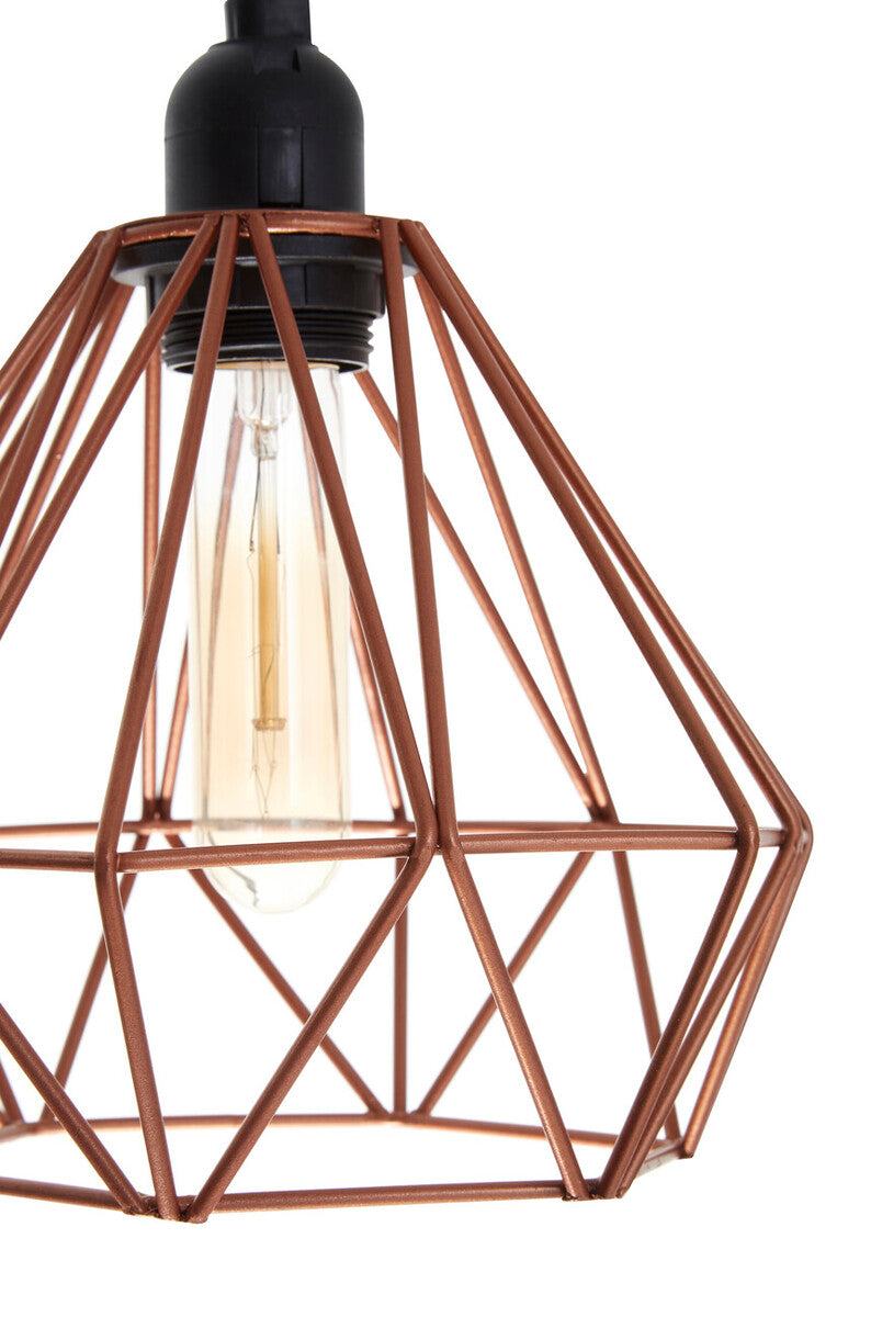 Copper Metal Wire Pendant Light