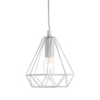 White Metal Wire Pendant Light