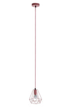 Pink Metal Wire Pendant Light