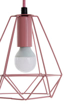 Pink Metal Wire Pendant Light