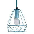 Blue Metal Wire Pendant Light