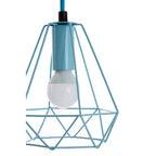 Blue Metal Wire Pendant Light