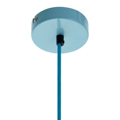 Blue Metal Wire Pendant Light