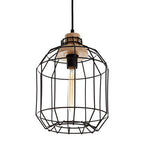 Black Metal Wire Pendant Light