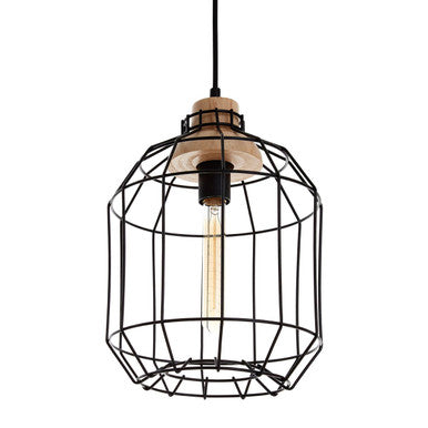 Black Metal Wire Pendant Light