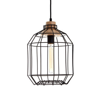 Black Metal Wire Pendant Light