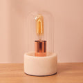 Bell Lamp with White Marble Base