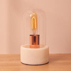 Bell Lamp with White Marble Base