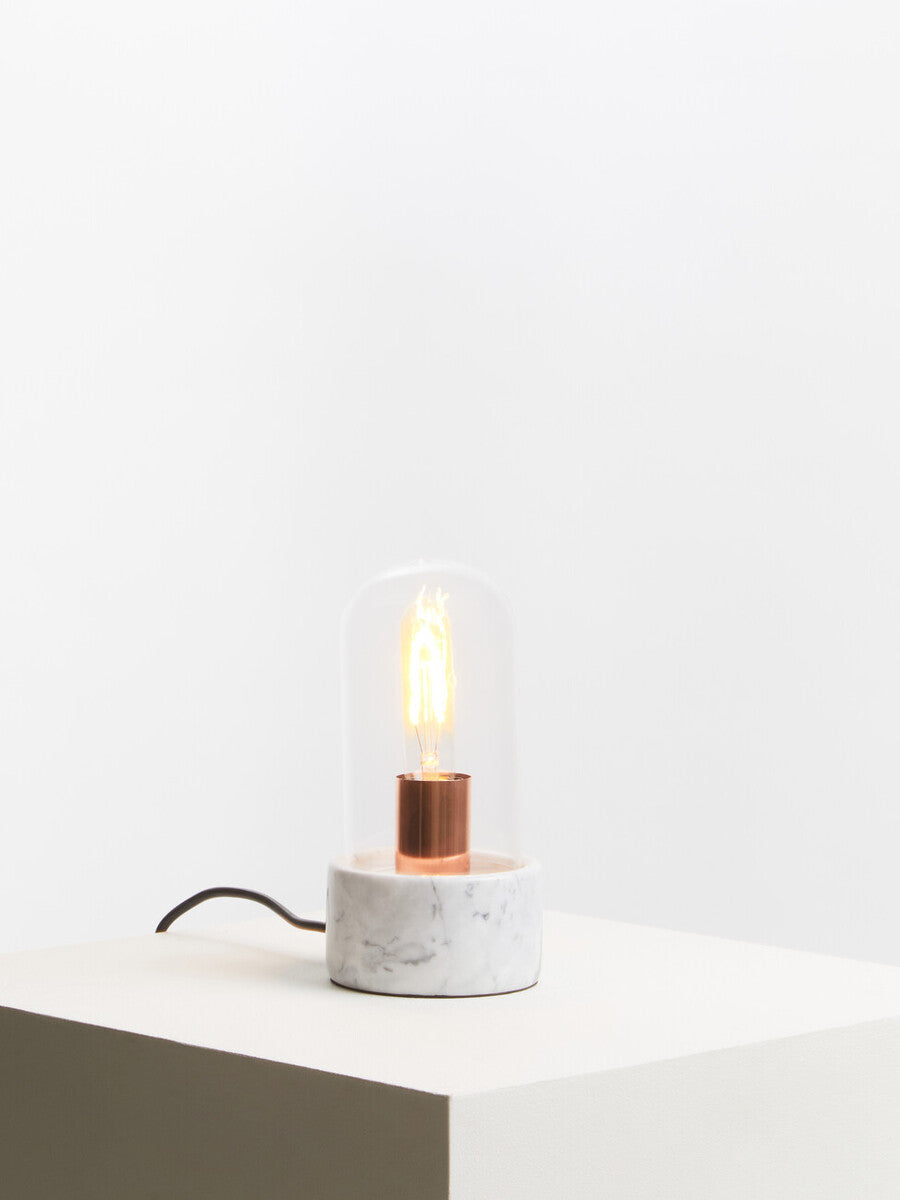 Bell Lamp with Grey Marble Base