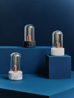 Bell Lamp with Grey Marble Base