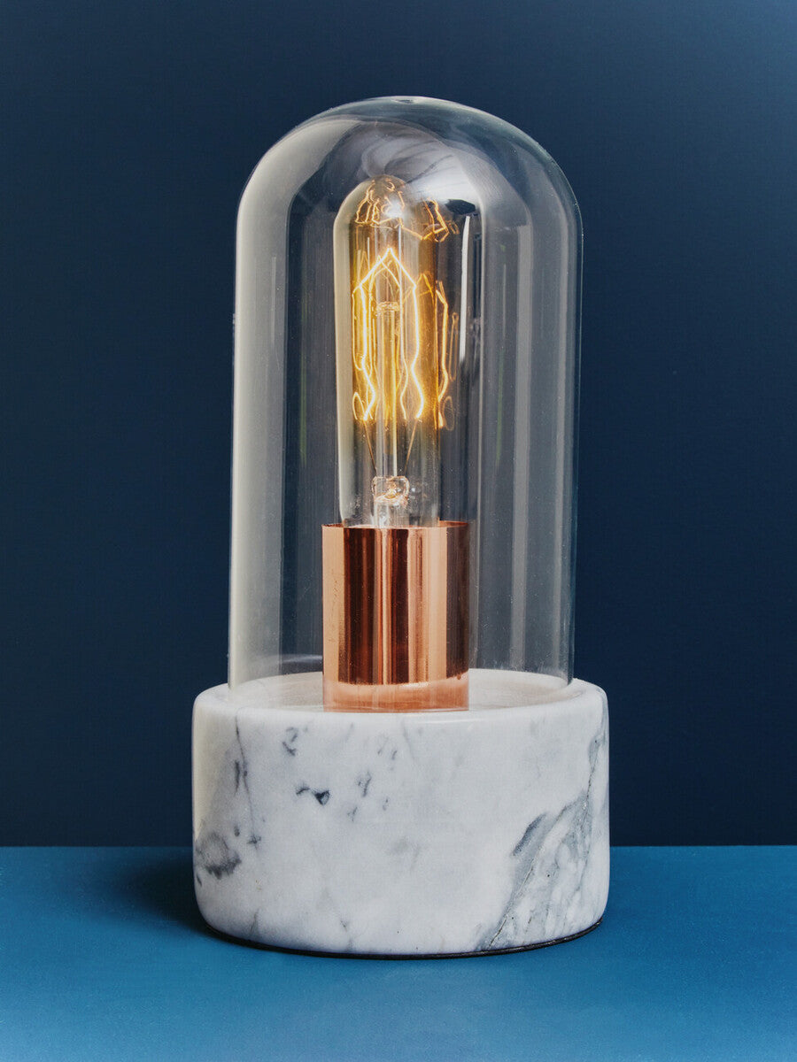 Bell Lamp with Grey Marble Base