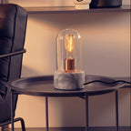Bell Lamp with Grey Marble Base
