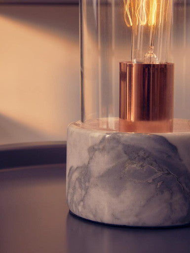 Bell Lamp with Grey Marble Base