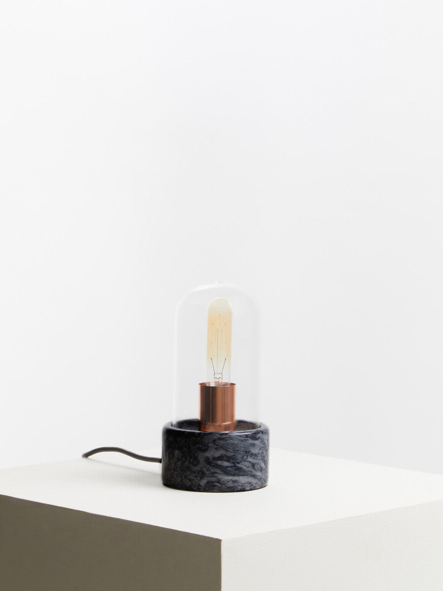 Bell Lamp with Black Marble Base