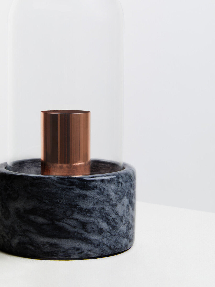 Bell Lamp with Black Marble Base