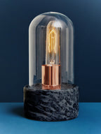 Bell Lamp with Black Marble Base