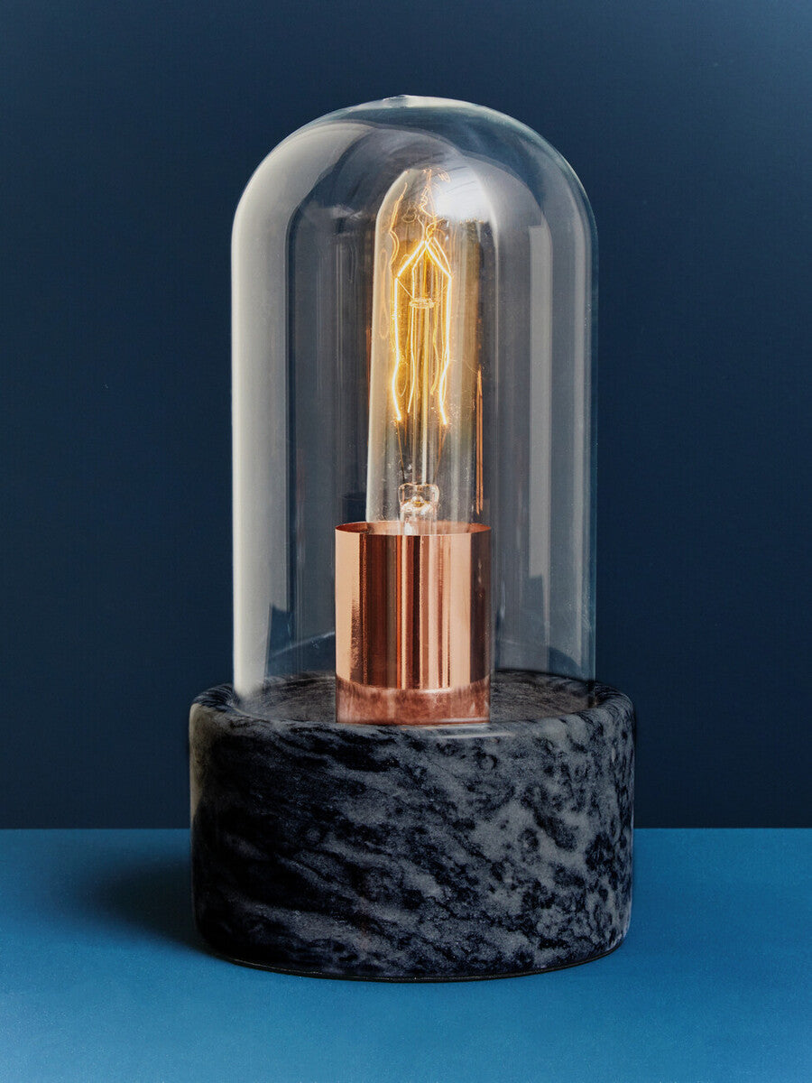Bell Lamp with Black Marble Base