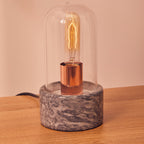 Bell Lamp with Black Marble Base