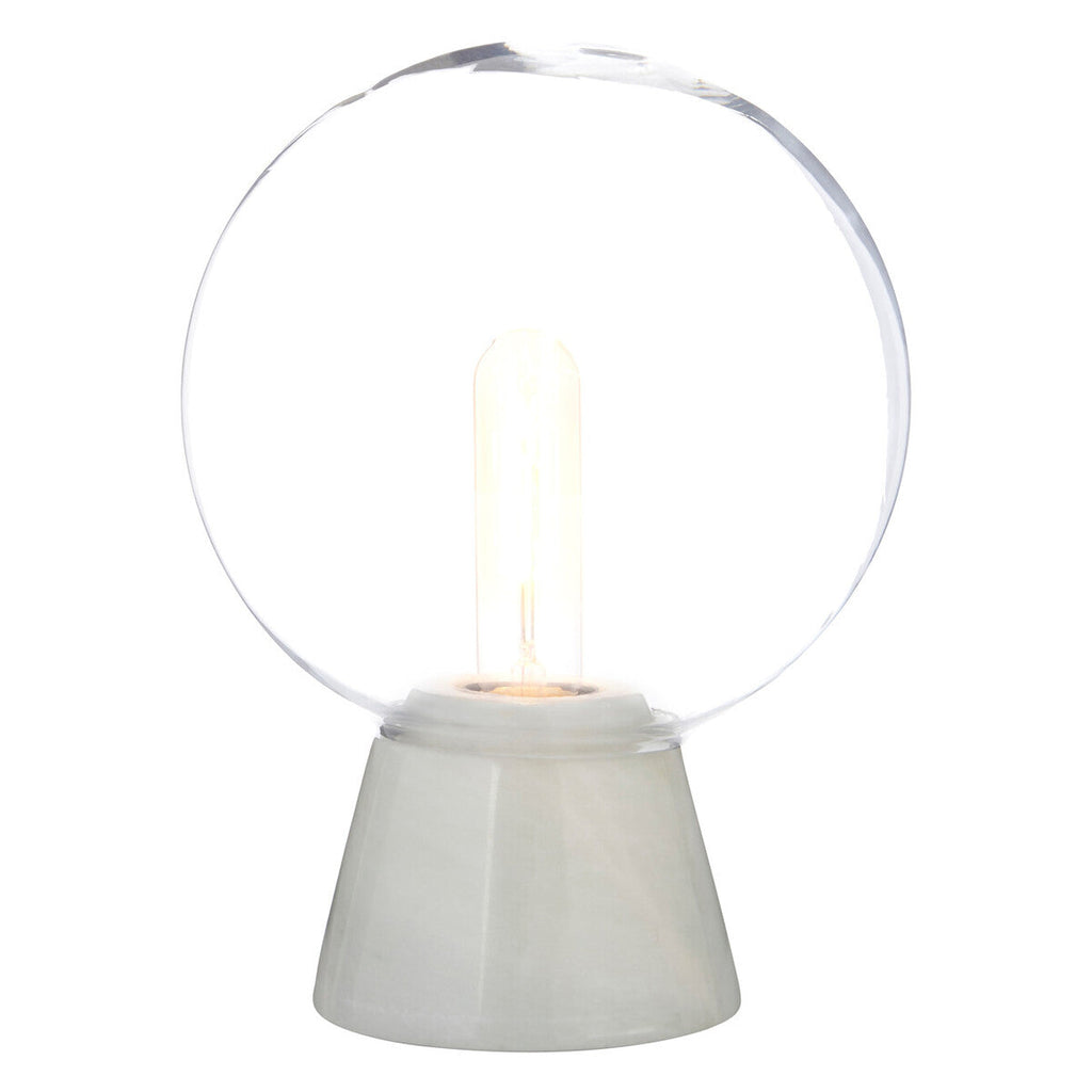 Globe Lamp with White Marble Base