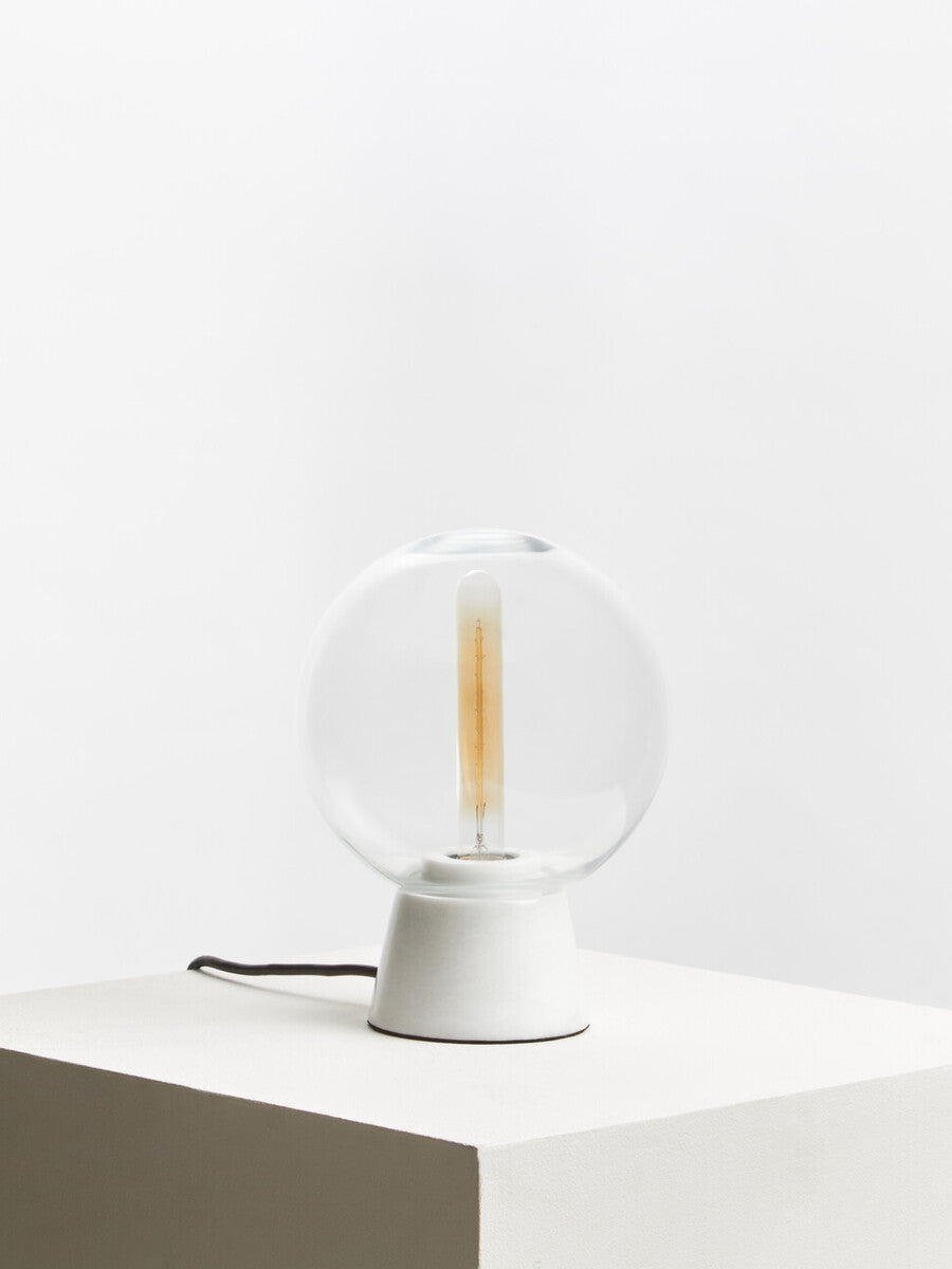 Globe Lamp with White Marble Base