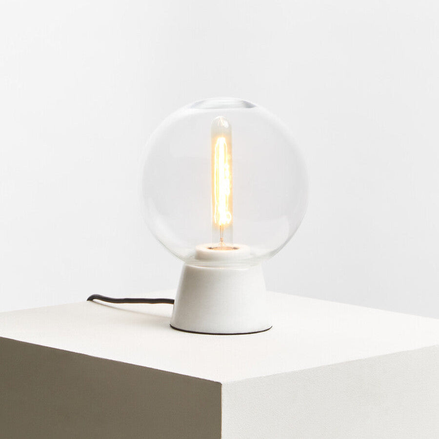 Globe Lamp with White Marble Base