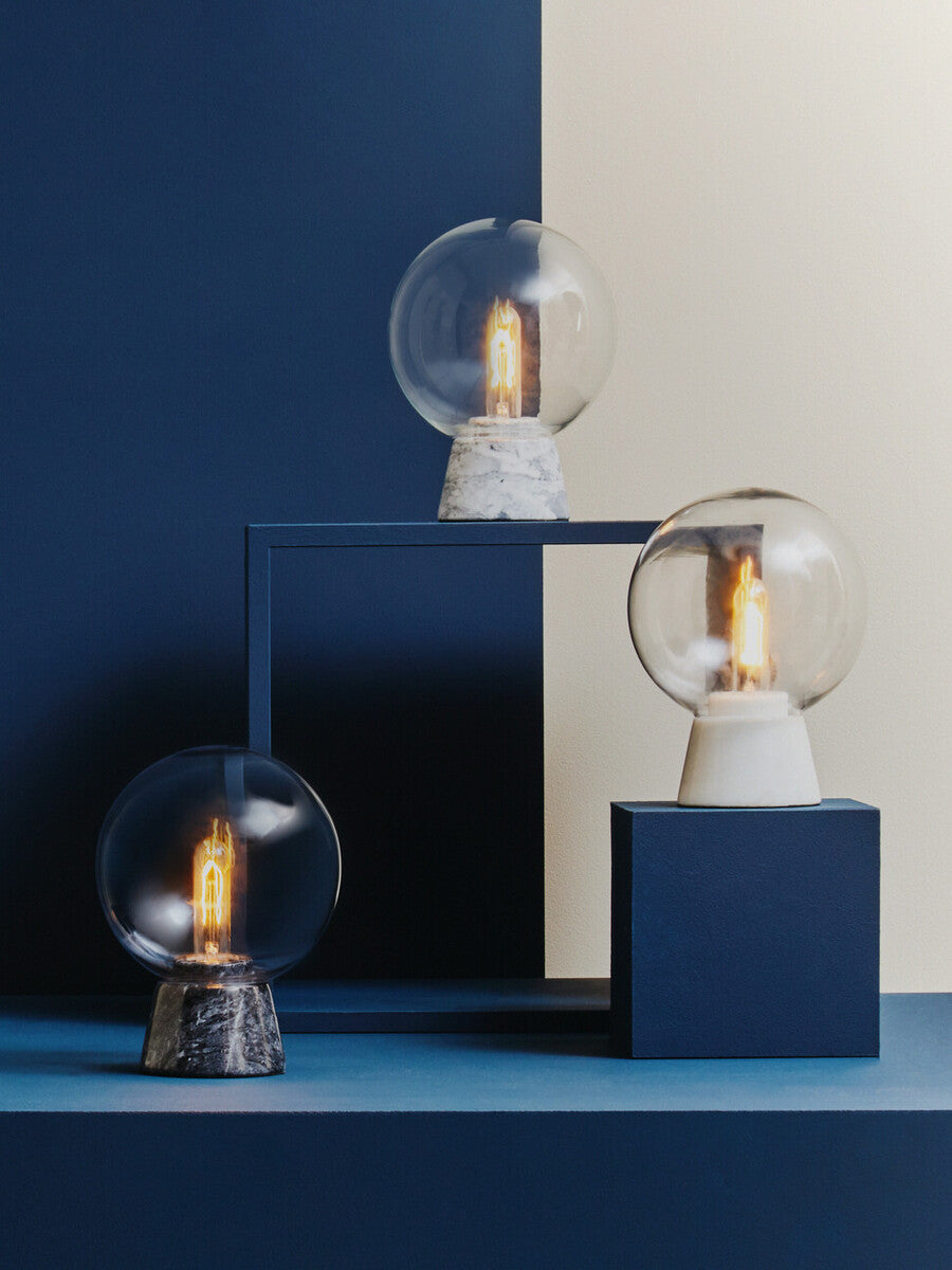 Globe Lamp with White Marble Base