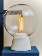 Globe Lamp with White Marble Base