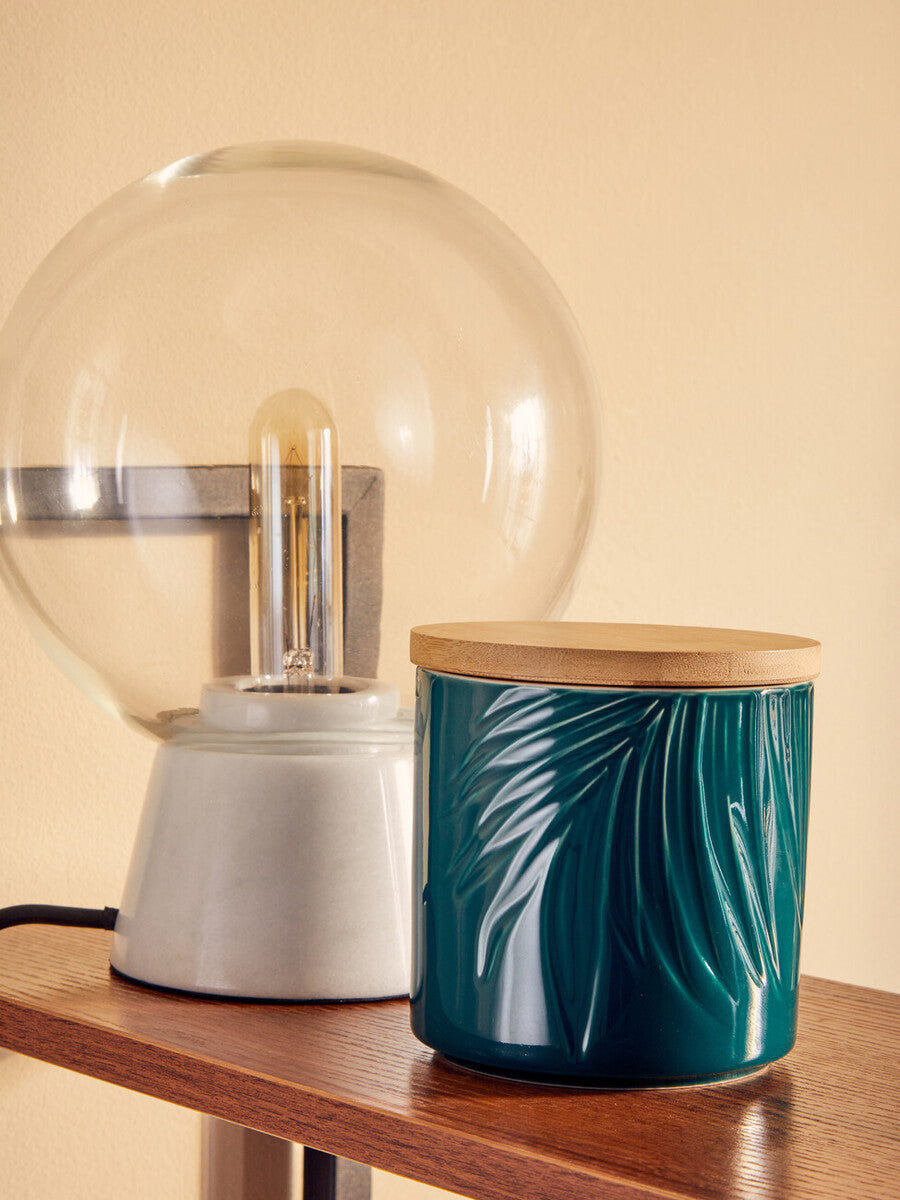 Globe Lamp with White Marble Base