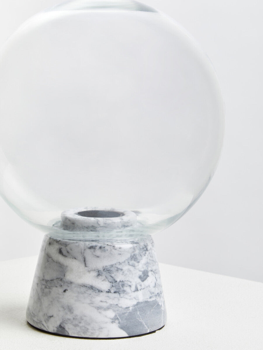 Globe Lamp with Grey Marble Base