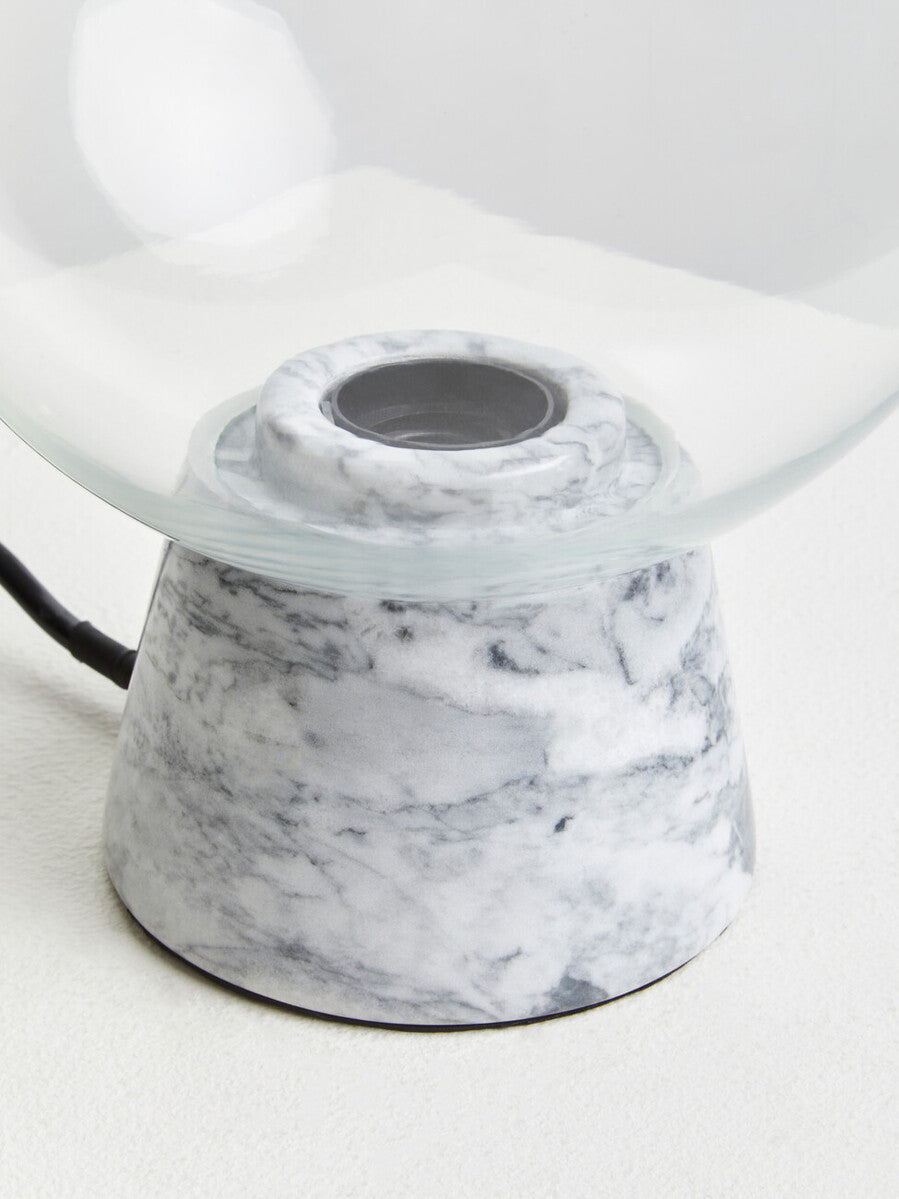 Globe Lamp with Grey Marble Base