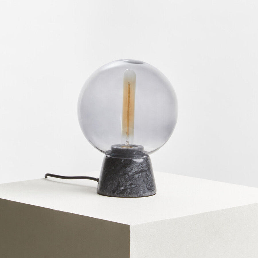 Globe Lamp with Black Marble Base