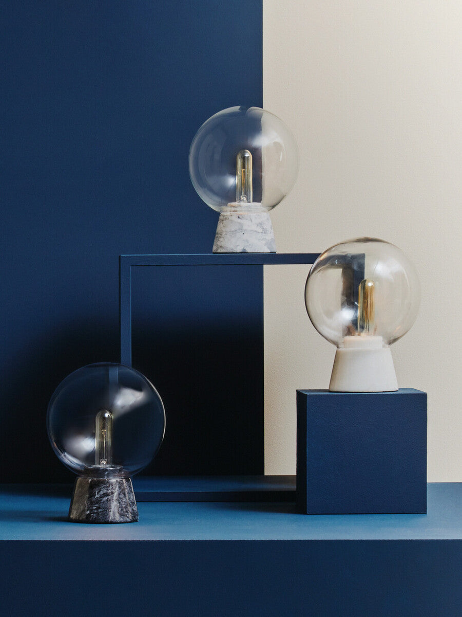 Globe Lamp with Black Marble Base