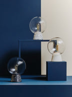 Globe Lamp with Black Marble Base