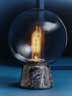 Globe Lamp with Black Marble Base