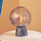 Globe Lamp with Black Marble Base