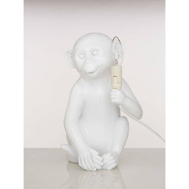White Finish Monkey Lamp