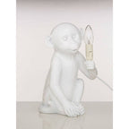 White Finish Monkey Lamp