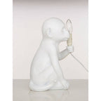 White Finish Monkey Lamp