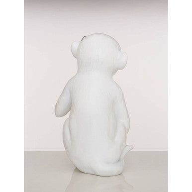 White Finish Monkey Lamp