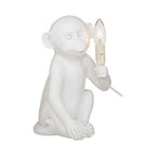 White Finish Monkey Lamp
