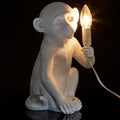 White Finish Monkey Lamp