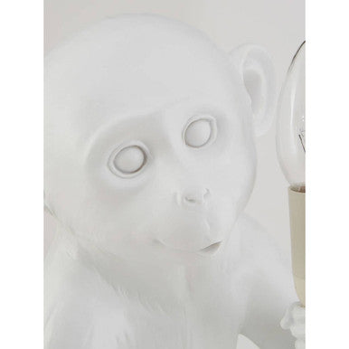 White Finish Monkey Lamp