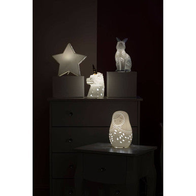 Kids Unicorn with Gold Horn Ceramic Night Light